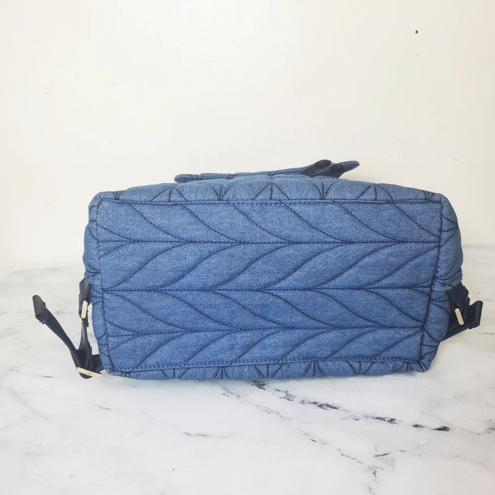 kate spade Quilted Denim Blue Backpack - Picture 5 of 7